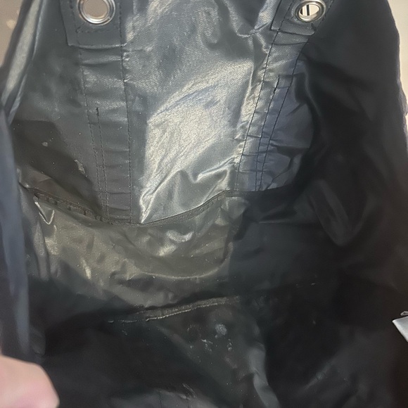 Thirty-One Black Tote with Striped Handles - Picture 5 of 10